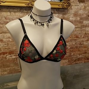 NWT - Mesh Embroidery Bralette *Last One*